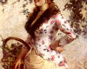 埃吉斯托 兰斯洛托 : A Young Woman In A Vineyard